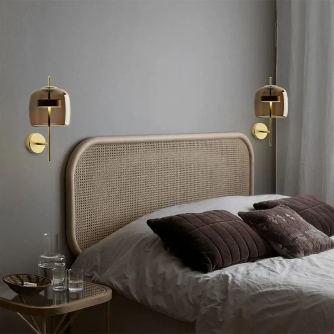B&B Modern Blown Glass Shade Lamp