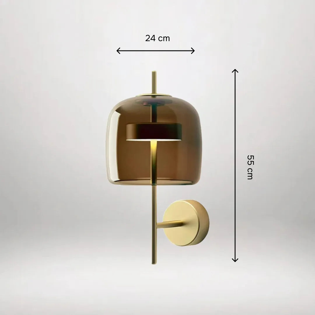 B&B Modern Blown Glass Shade Lamp