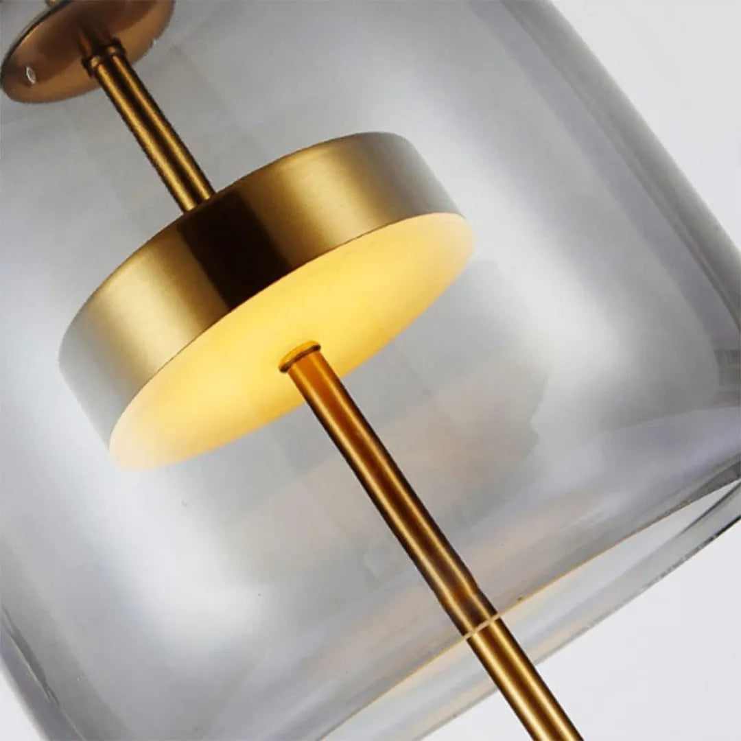 B&B Modern Blown Glass Shade Lamp