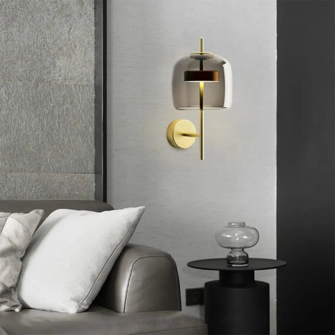 B&B Modern Blown Glass Shade Lamp