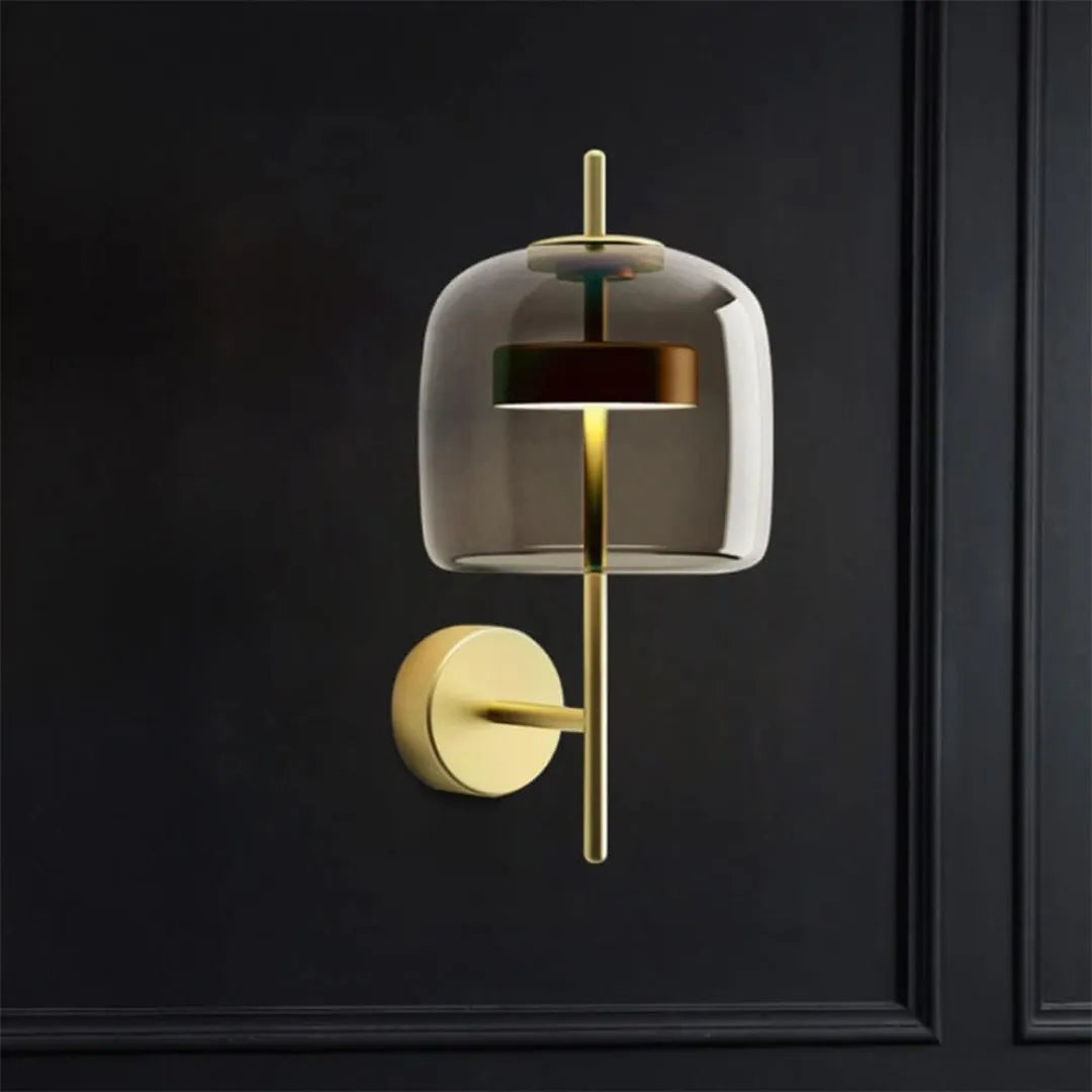 B&B Modern Blown Glass Shade Lamp