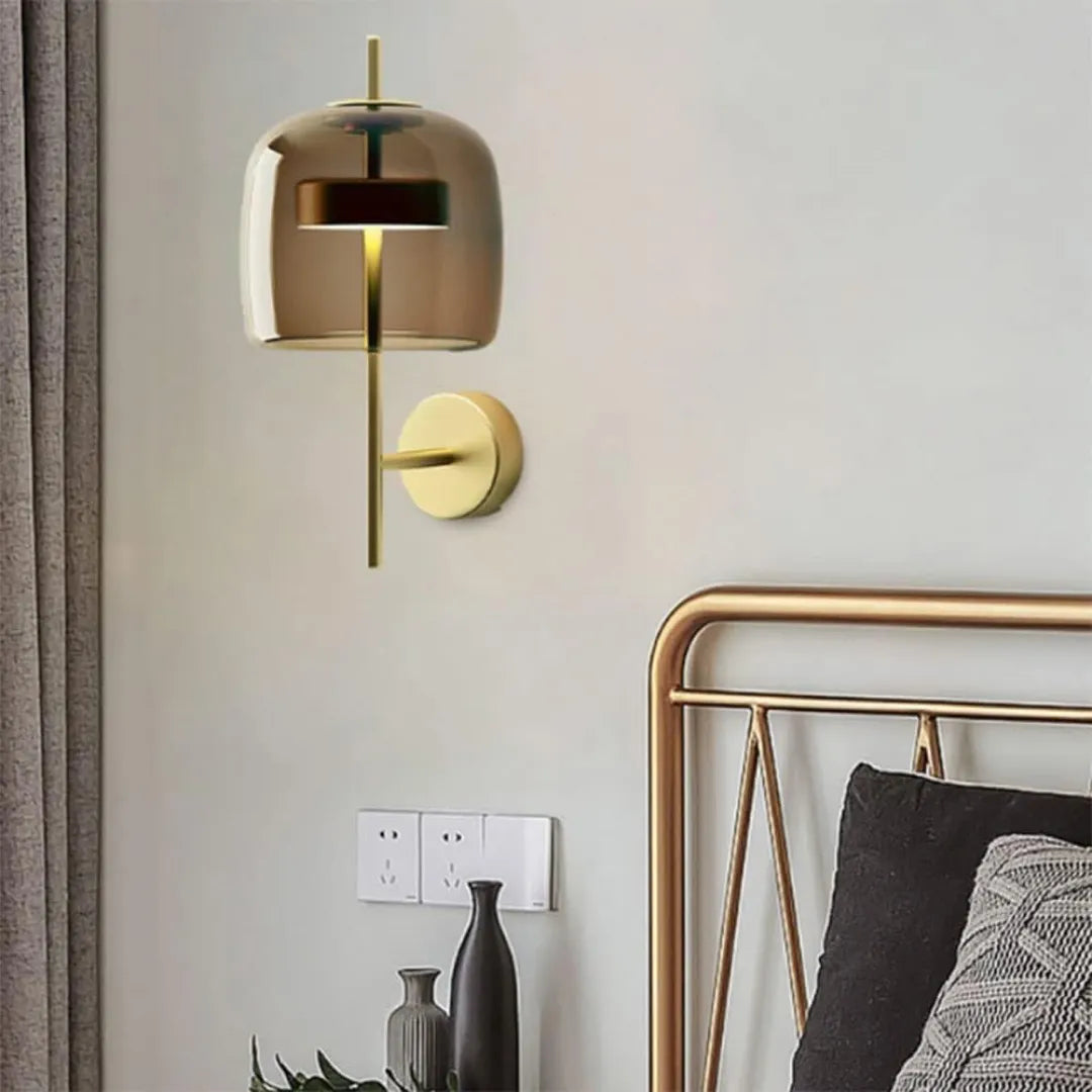 B&B Modern Blown Glass Shade Lamp