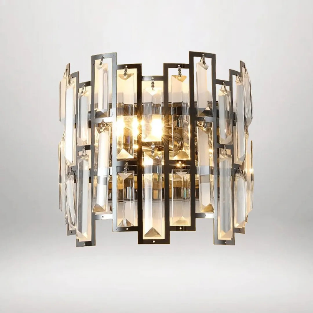 B&B Modern Glass Crystal Wall Light