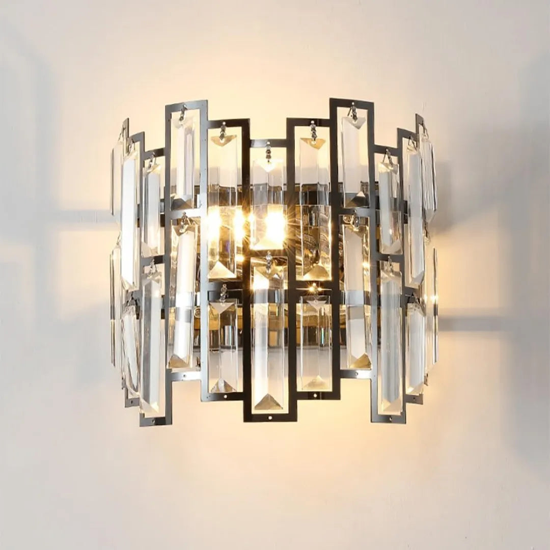 B&B Modern Glass Crystal Wall Light