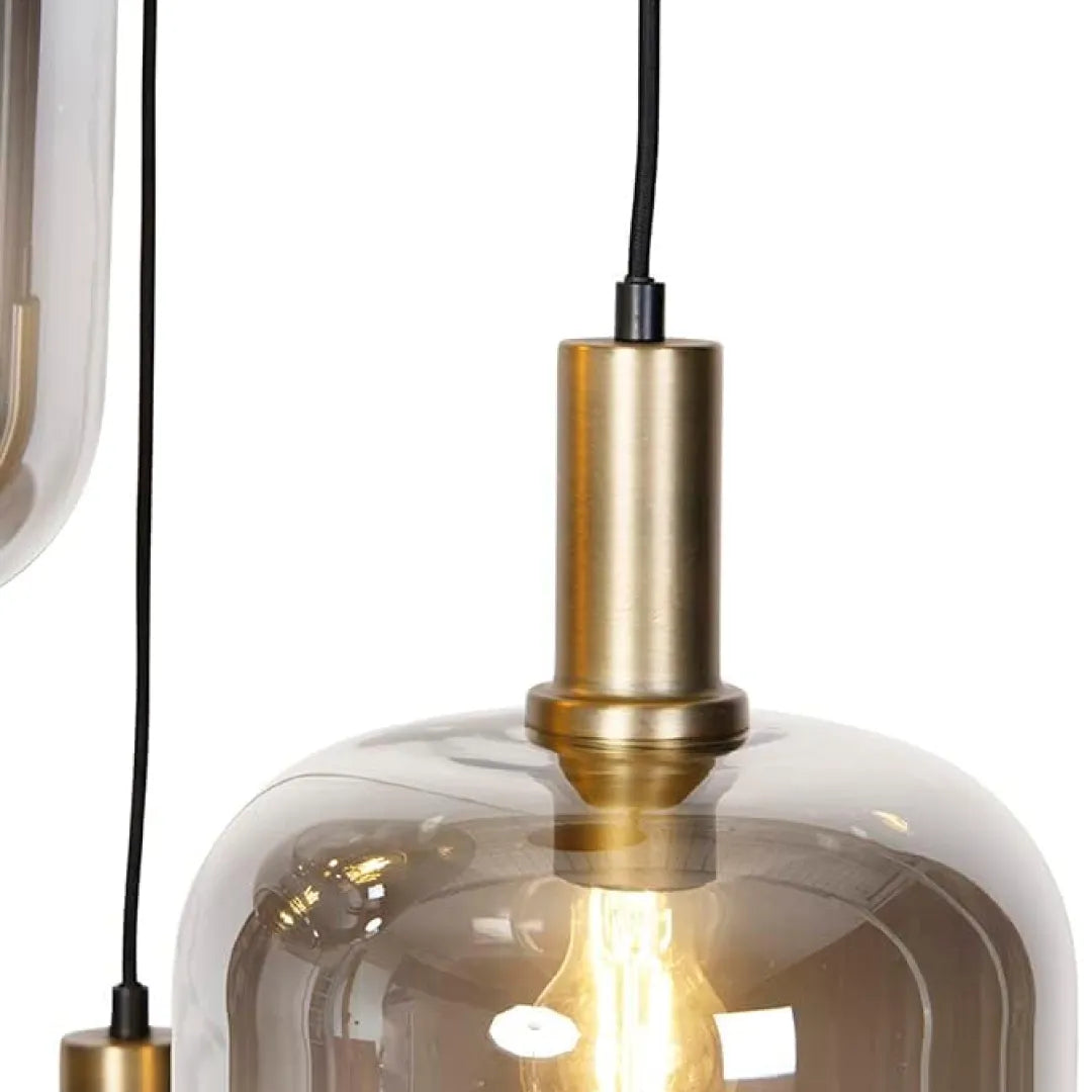 B&B Modern Smokey Glass Hanging Light