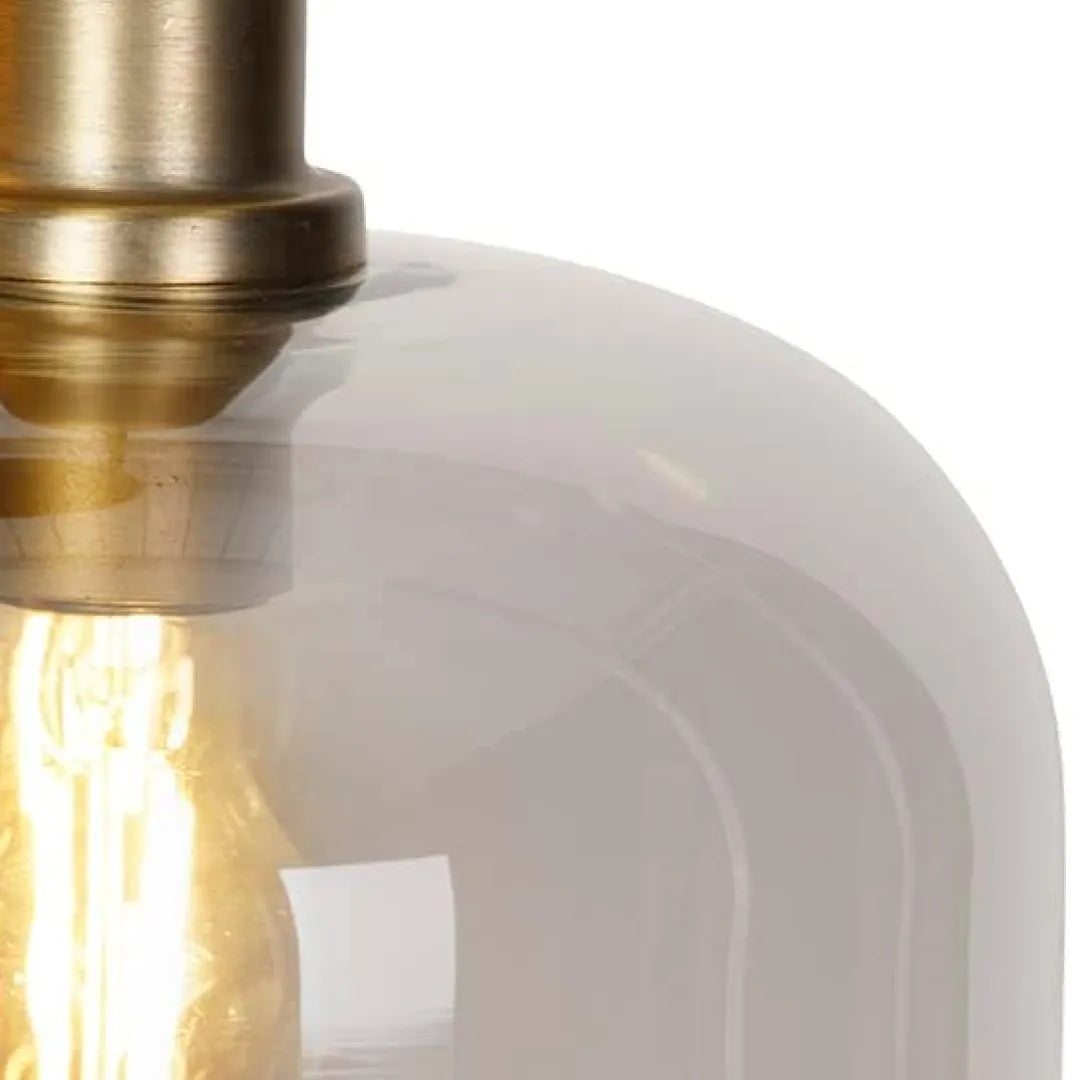 B&B Modern Smokey Glass Hanging Light