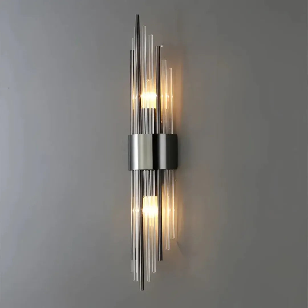 B&B Modern Vertical Gold LED Wall Sconce