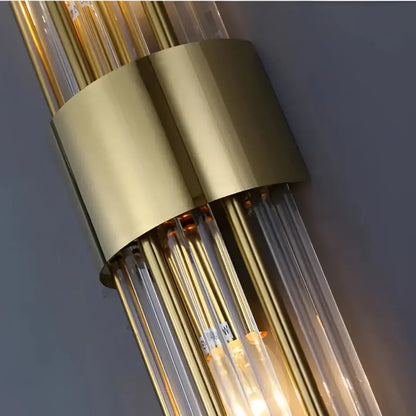 B&B Modern Vertical Gold LED Wall Sconce - Bliss and Birch