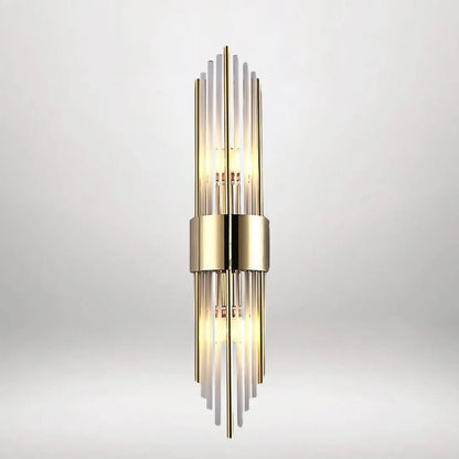 B&B Modern Vertical Gold LED Wall Sconce - Bliss and Birch