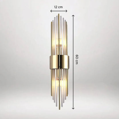 B&B Modern Vertical Gold LED Wall Sconce - Bliss and Birch
