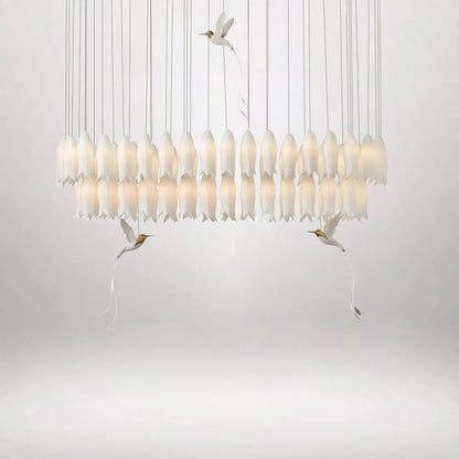 B&B Multi-Heads Stylised Blooming Buds Linear Chandelier Light - Bliss and Birch