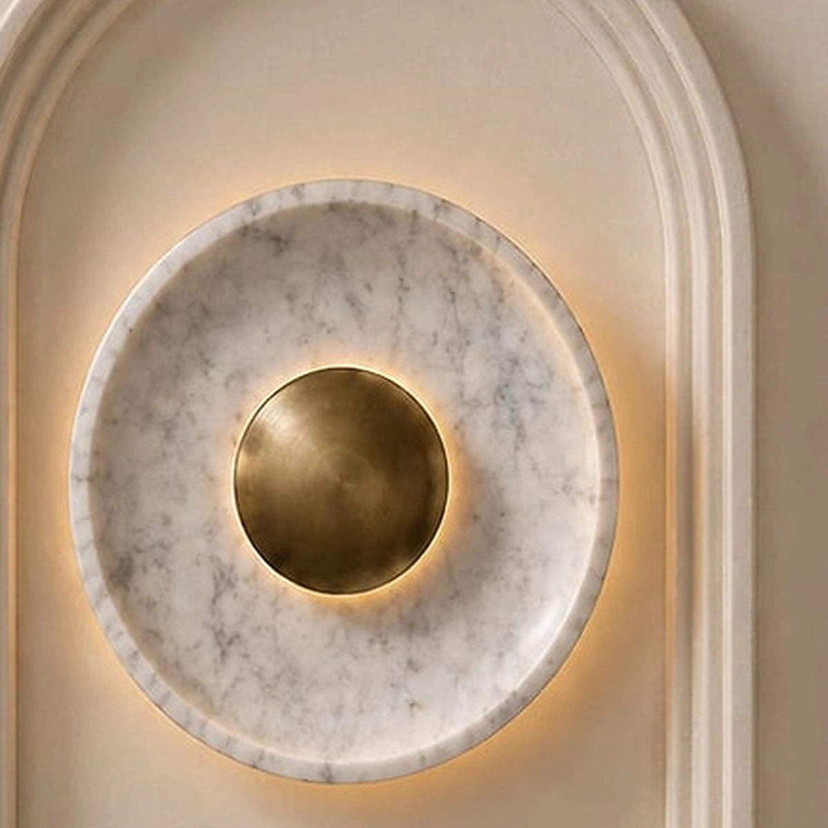 Orbis Curv Marble Wall Light - White Orbis Curv - RG - authentic mounted-wall product image