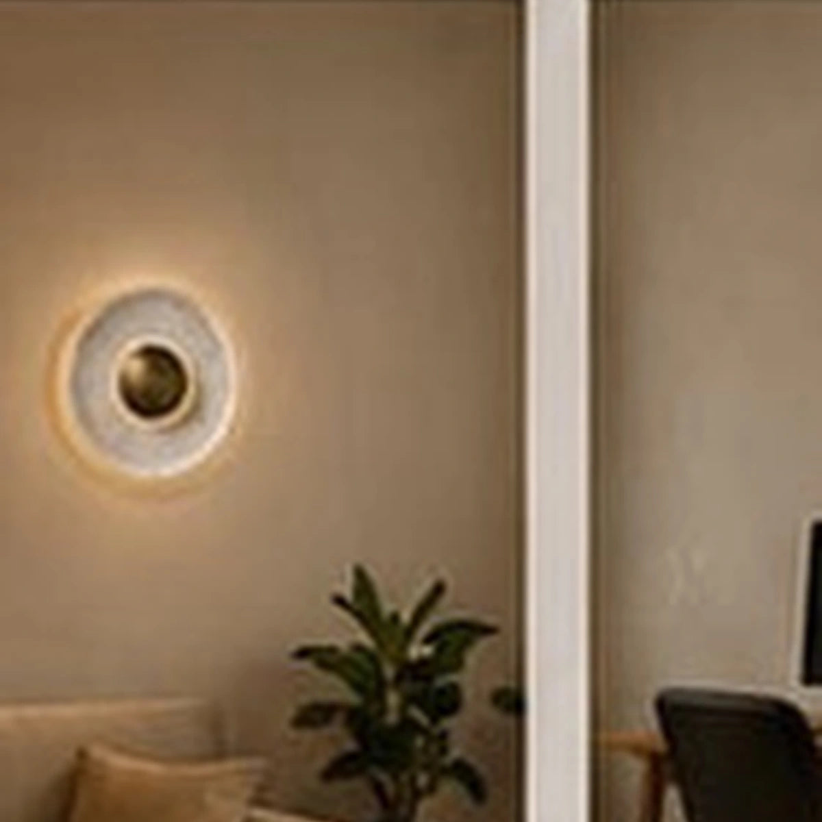 Orbis Curv Marble Wall Light - White Orbis Curv - RG - authentic mounted-wall product image