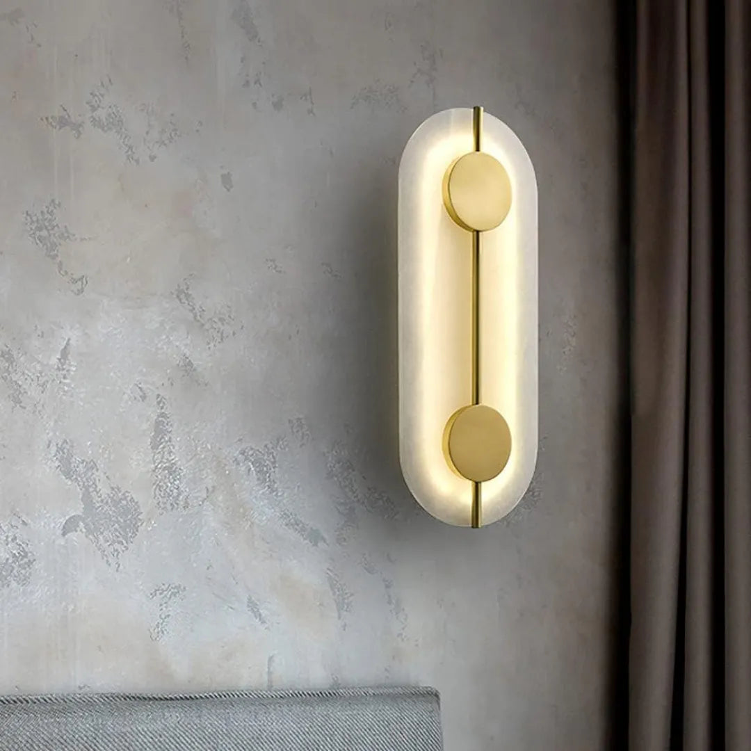 B&B Oval Marble Plate LED Wall Light