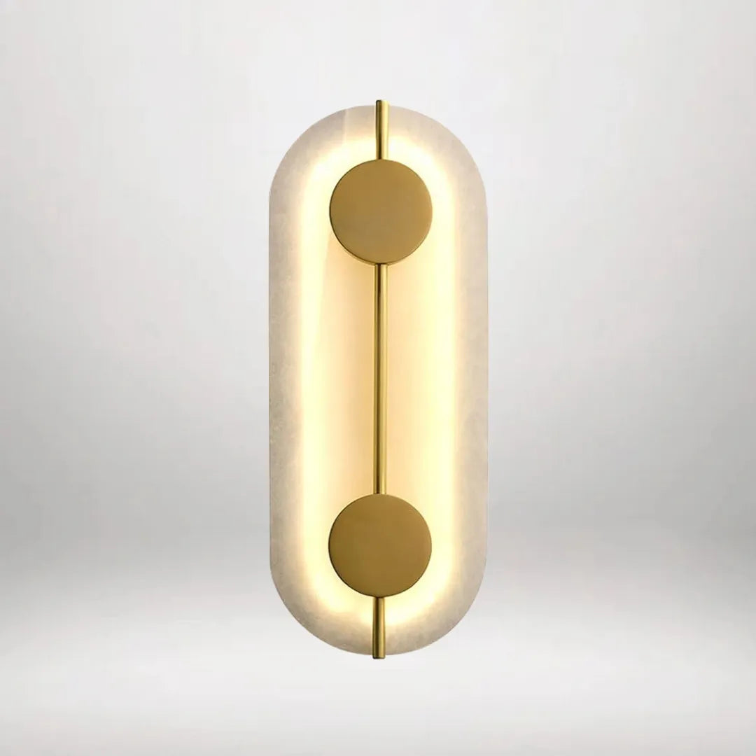 B&B Oval Marble Plate LED Wall Light