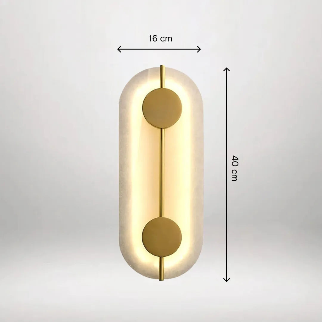 B&B Oval Marble Plate LED Wall Light