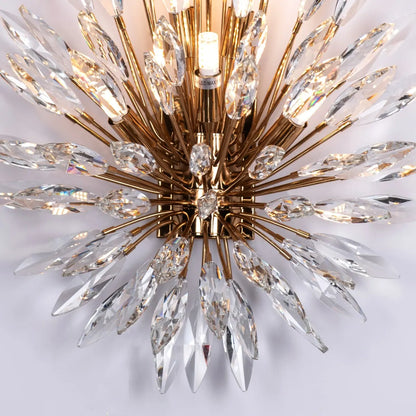 B&B Luxury Crystal Starburst Wall Light