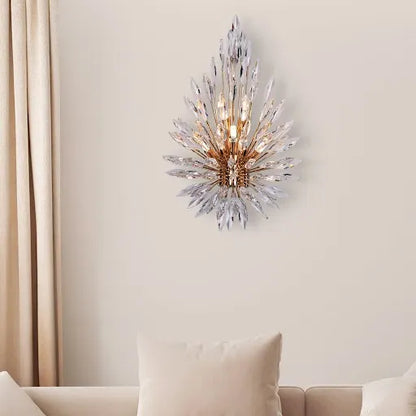 B&B Luxury Crystal Starburst Wall Light