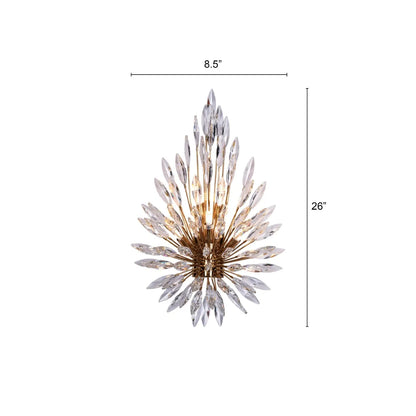 B&B Luxury Crystal Starburst Wall Light