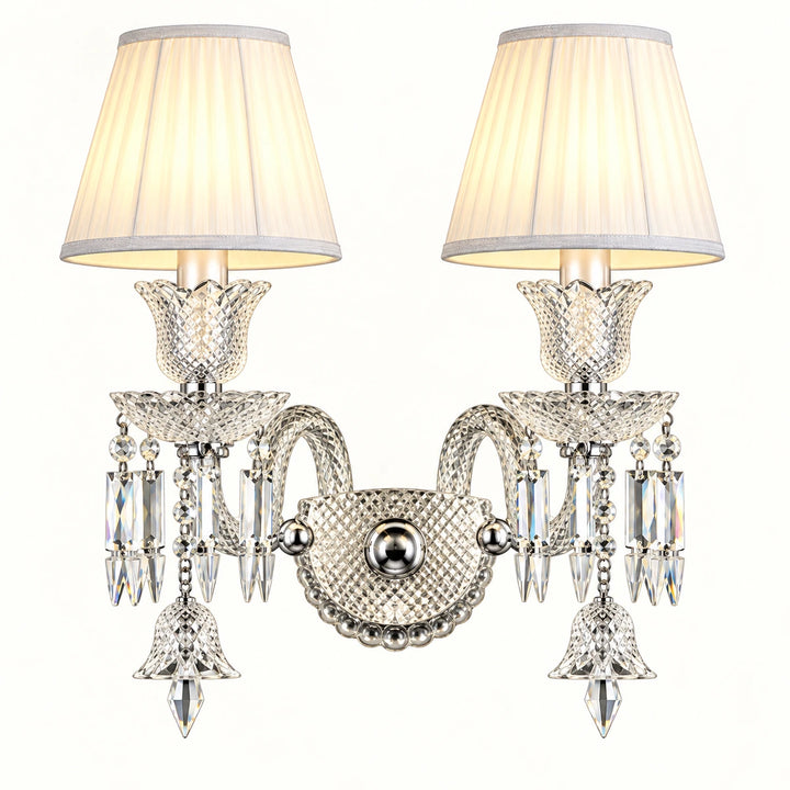 Bliss & Birch Crystal Accent Double-Shade Wall Sconce