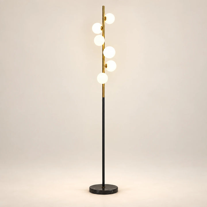 Bliss & Birch Milky Globe Column Floor Lamp