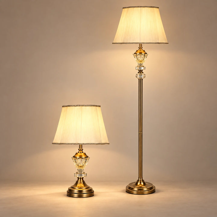 Bliss & Birch Crystal Accent Table & Floor Lamp