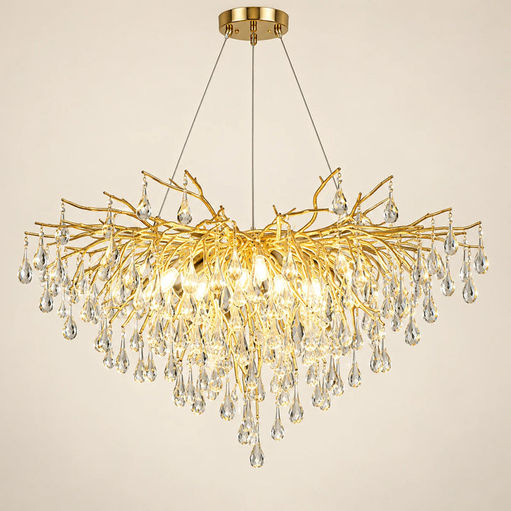 Bliss & Birch Gold Branch Crystal Chandelier