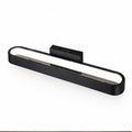 Black rounded LED mirror light