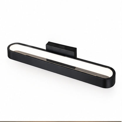 Black rounded LED mirror light