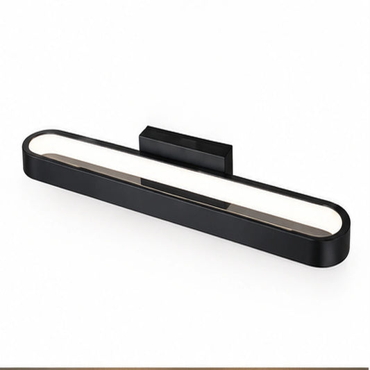 Black rounded LED mirror light