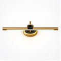 Antique brass semicircle linear wall light