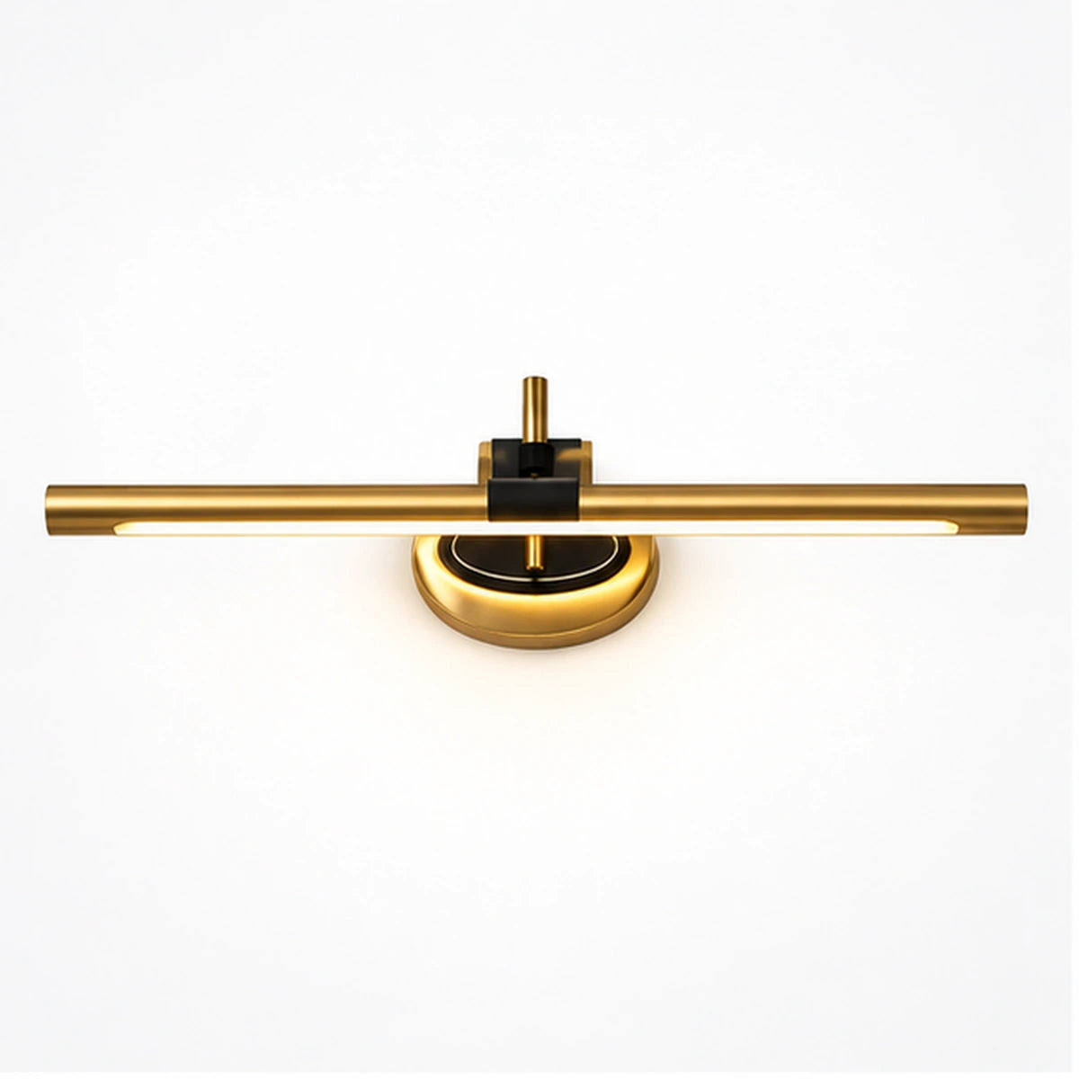 Antique brass semicircle linear wall light