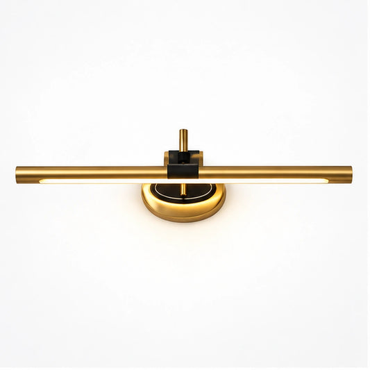 Antique brass semicircle linear wall light