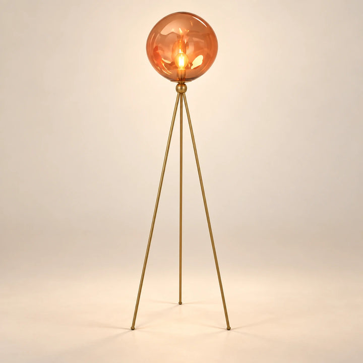 Bliss & Birch Amber Globe Tripod Floor Lamp