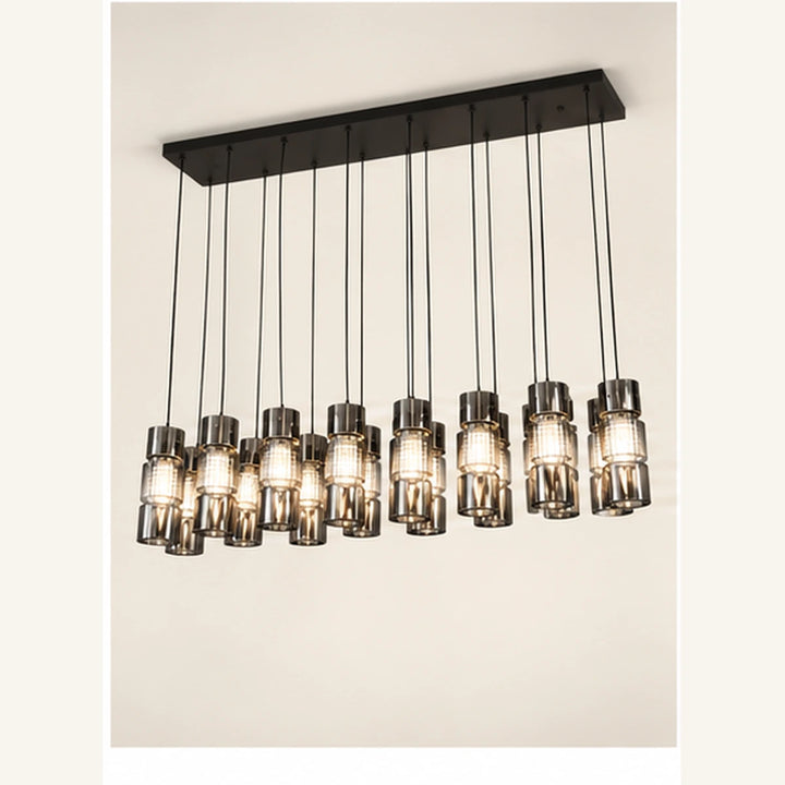 Bliss & Birch Black Smoke Sixteen-Light Cluster Pendant