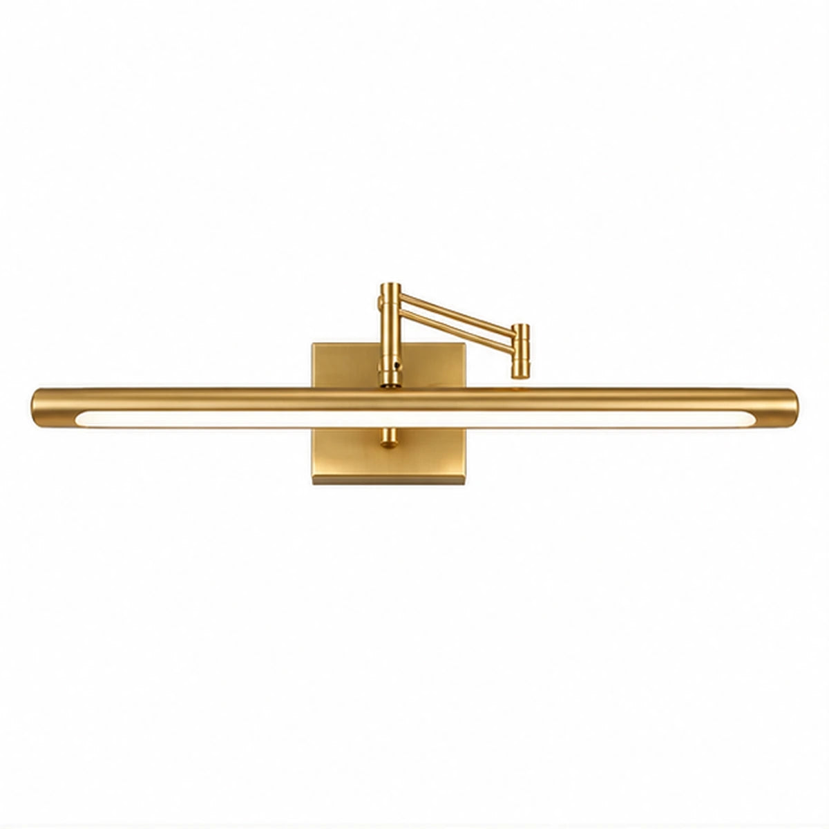 Antique brass geometric-bracket picture light