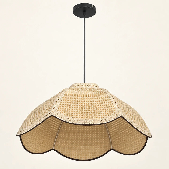Bliss & Birch Off-White Woven Dome Pendant
