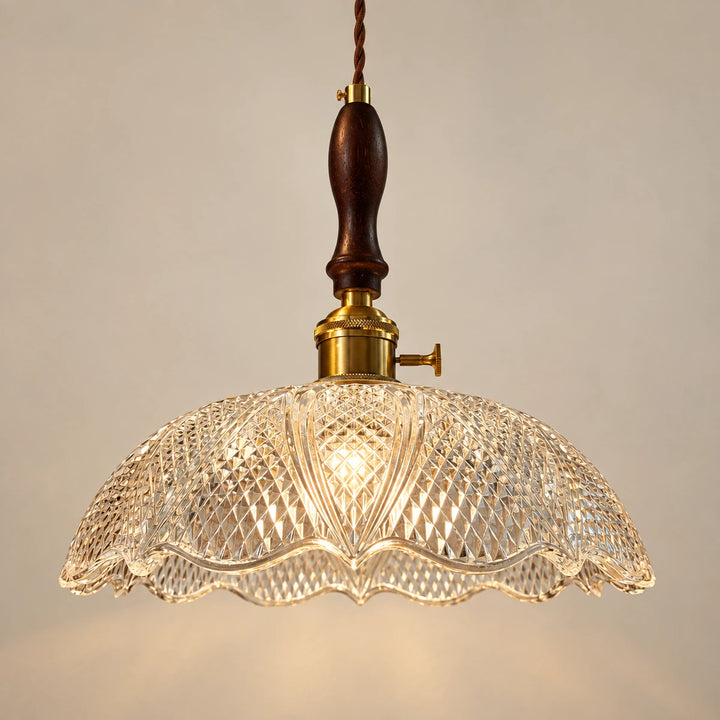 Bliss & Birch Diamond-Cut Glass Dome Pendant