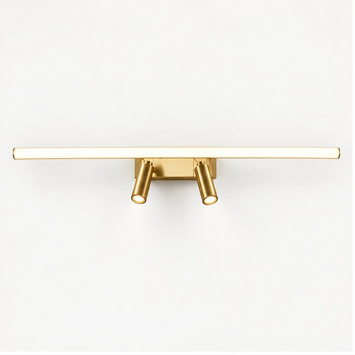 Antique brass modular mirror light