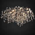 Silver smoke crystal branch chandelier