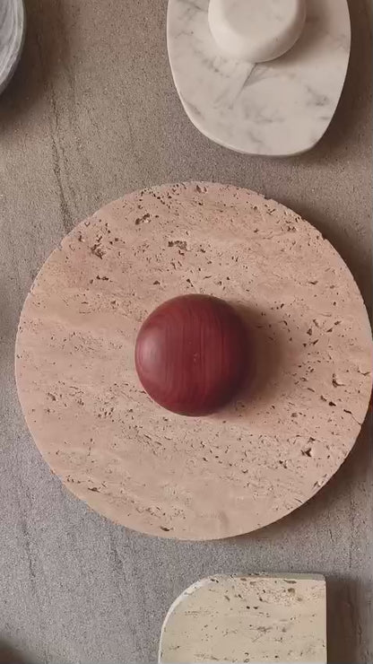Travertine Orbis Plain Wall Lamp - Travertine Orbis Plain - real product video