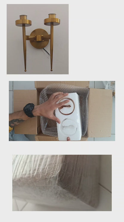 B&B Dual Modern Cylindrical Glass Light (Pack of 2)