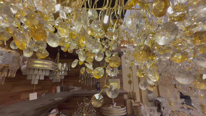 Nature's Willow Crystal Branch Chandelier – Luxury Gold & LED