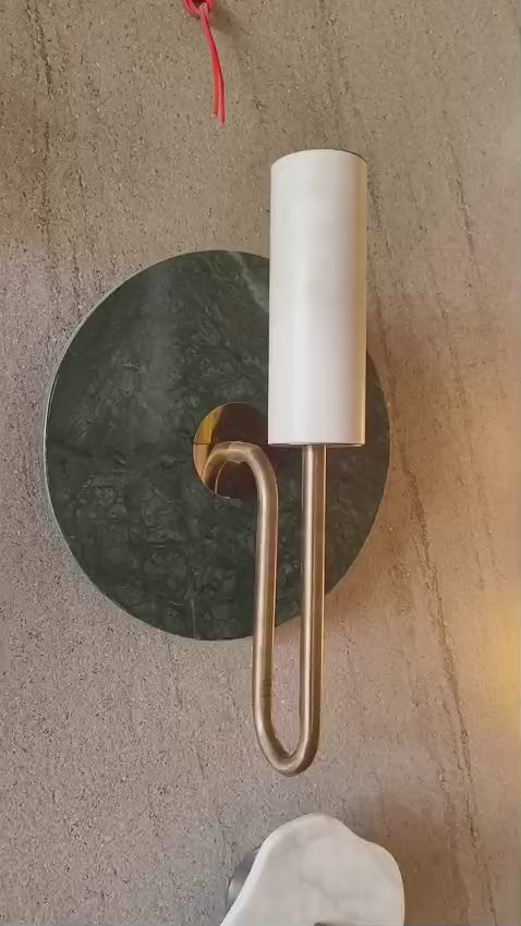 Vesta Green Marble Wall Lamp - Vesta Green Wall Lamp - real product video