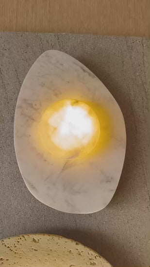 Sloppy Marble Wall Lamp - Sloppy Wall Lamp - White - real product video