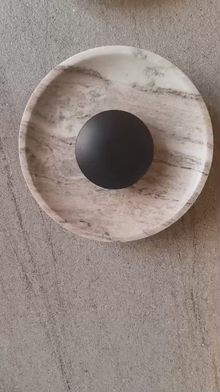 Orbis Curv Marble Wall Light - Brown Orbis Curv - BLK - real product video