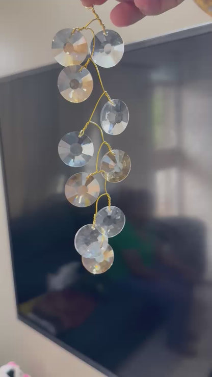 Nature's Willow Crystal Branch Chandelier – Luxury Gold & LED