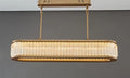 Antique Brass Linear Crystal Chandelier — original product image