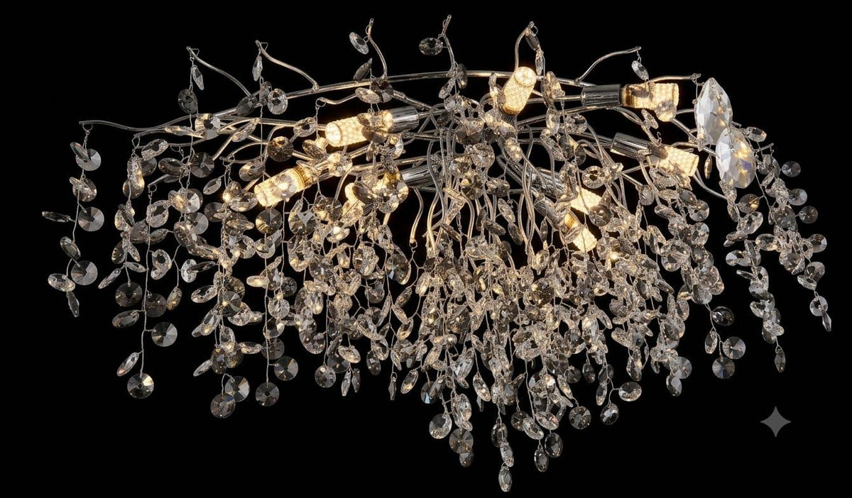 Silver Smoke Crystal Branch Chandelier — original product image