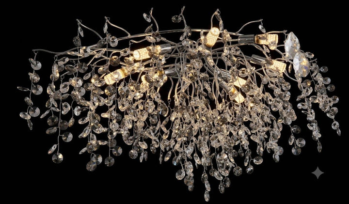 Bliss & Birch Silver Smoke Crystal Branch Chandelier